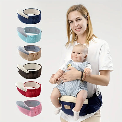 Hip Seat Infant Carrier with Water Bottle Storage – Adjustable waistband, ergonomic carrier with various pockets, suitable for n