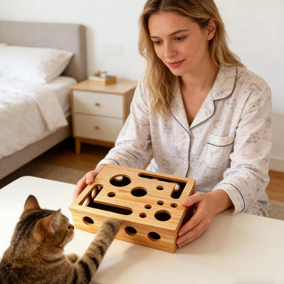 Cat Enrichment Puzzle Box for Playful Minds