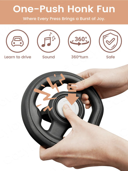 Stroller Steering Wheel Attachment | Stable Handlebars for Baby Strollers, Easy Grip for Toddlers