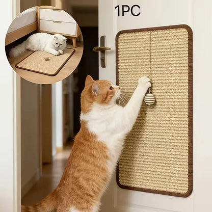SpaceSaver Cat Scratcher with Hanging Play Ball