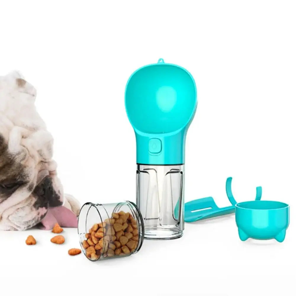 3-in-1 Portable Pet Water Bottle & Food Dispenser