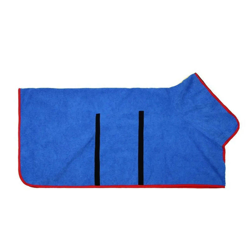 Super Absorbent Pet Towel Bathrobe for Large Dogs All-over Wrap Quick Drying Breathable Year-round Cleaning Dog Bathrobe Towels