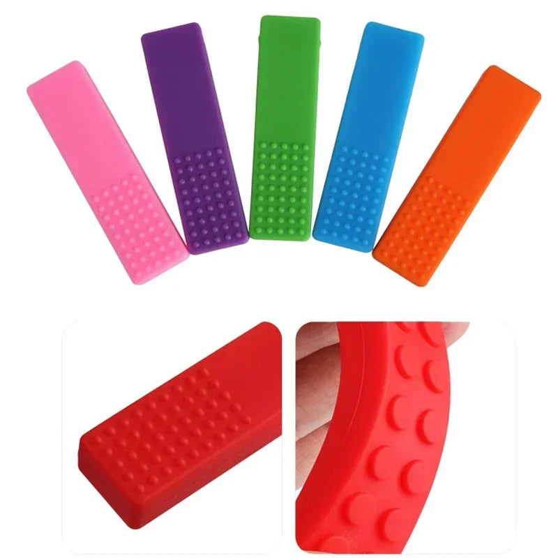 Baby Silicone Teether Kids Chew Necklace Sensory Chewy Pendant Oral Motor Toys Therapy Tools for Autism ADHD chidren's goods