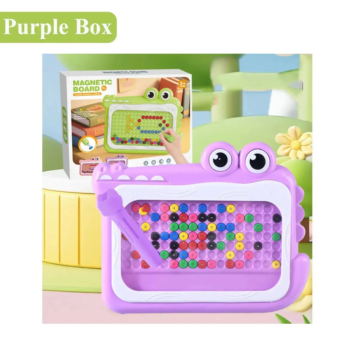 Magnetic Drawing Board For Kids Beads Doodle Writing Pad Educational Learning Toy Fine Motor Skills Travel Activity Gift For