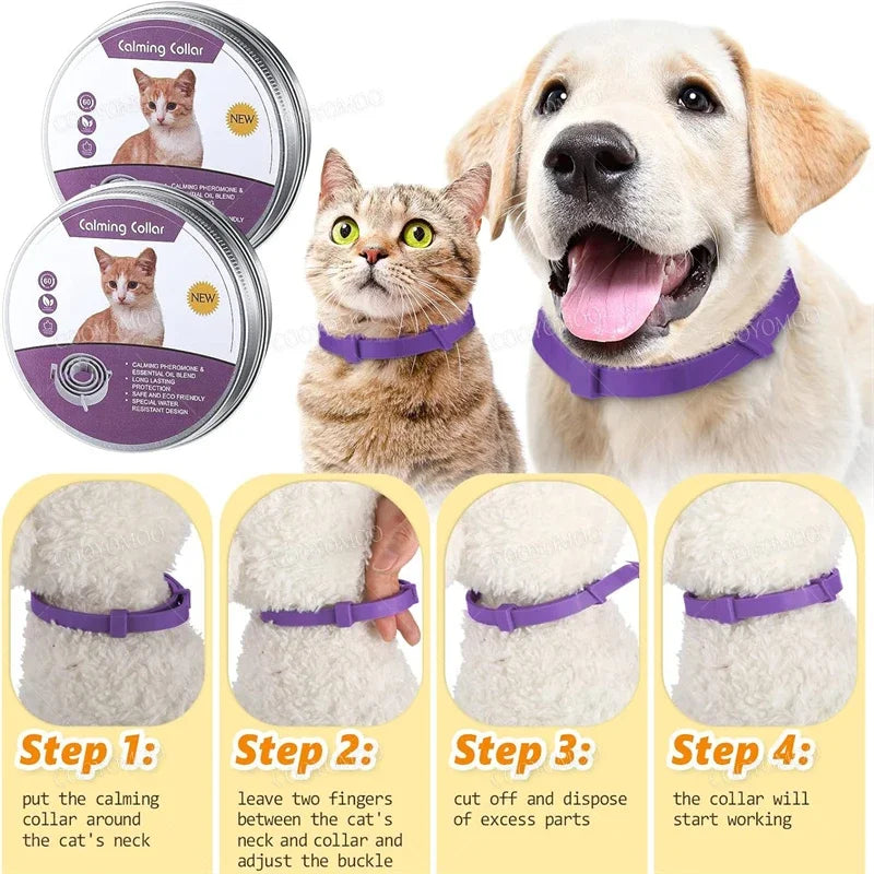 CalmPaws Anxiety Relief Collar for Dogs & Cats