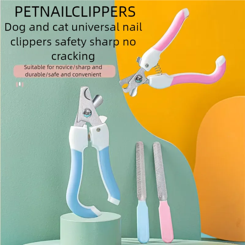 Professional Pet Nail Clipper Set Stainless Steel Dog Cat Trimmer Labor Saving With Safety Guard For Small Medium Pets Grooming