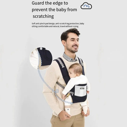 Ergonomic Baby Carrier Backpack Adjustable Head Support Baby Hipseat Carrier Breathable Mesh Multi-use Infant Waist Stool