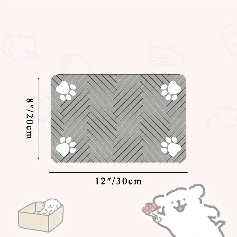Absorbent Pet Bowl Mat for Mess-Free Feeding