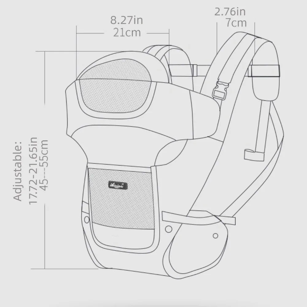 Ergonomic Baby Carrier Backpack Adjustable Head Support Baby Hipseat Carrier Breathable Mesh Multi-use Infant Waist Stool