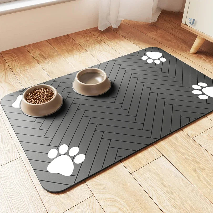 Absorbent Pet Bowl Mat for Mess-Free Feeding