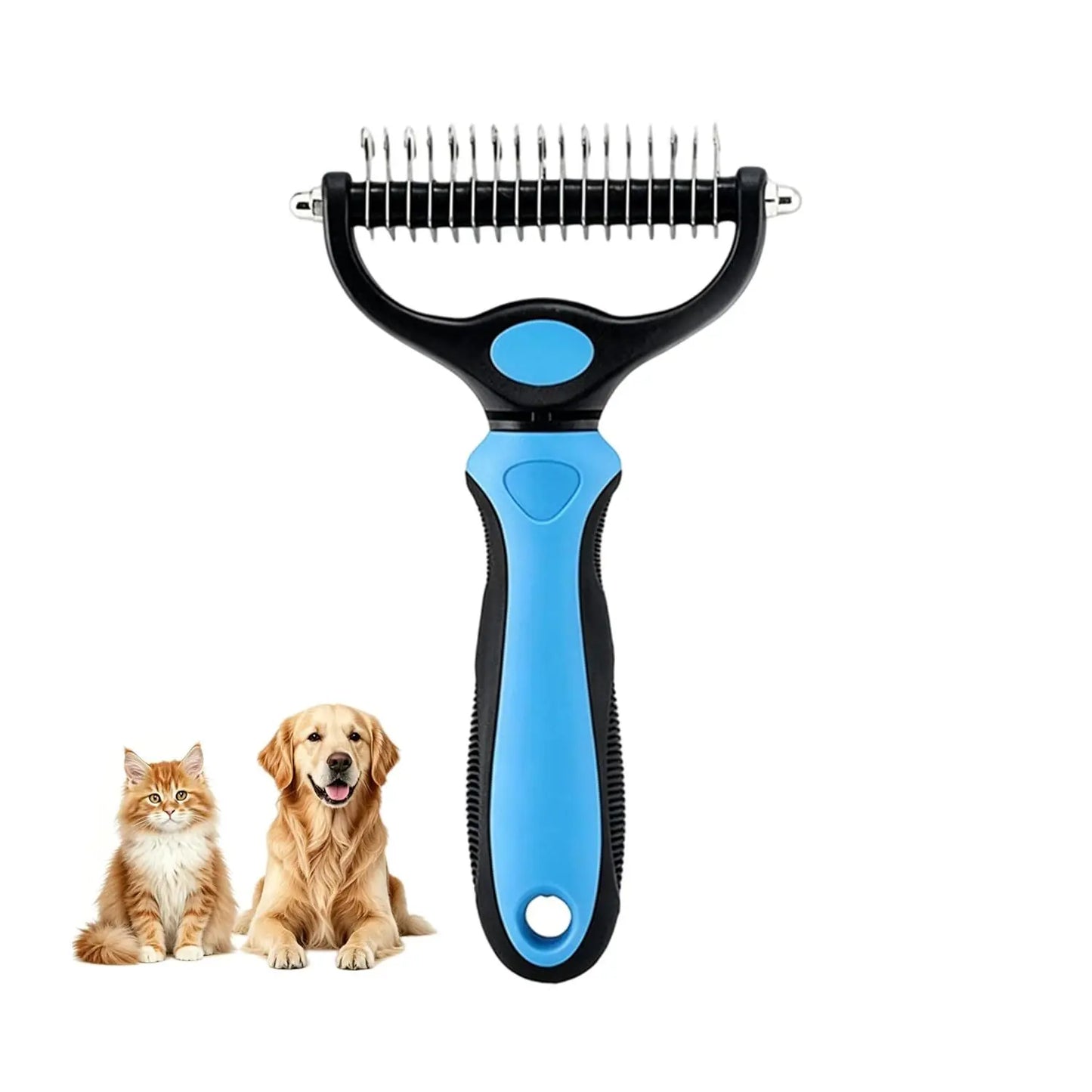 New Dematting Comb for Dogs Cats Undercoat Rake Pet Brush for Long Hair Grooming Tool Deshedding Brush for Tangles Shedding Fur