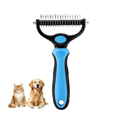 New Dematting Comb for Dogs Cats Undercoat Rake Pet Brush for Long Hair Grooming Tool Deshedding Brush for Tangles Shedding Fur