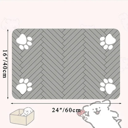 Absorbent Pet Bowl Mat for Mess-Free Feeding