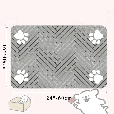 Absorbent Pet Bowl Mat for Mess-Free Feeding