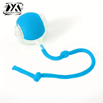 New Cat Interactive Ball Toy Automatic Rolling Ball Faux Tail Rechargeable Smart Pet Electric Toy Dog Cat Training Imitate Mouse