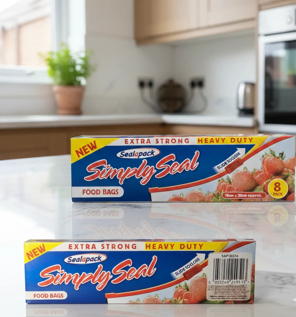 New-Sealapack simply Seal Extra Strong Food Bags 18 X 20cm 8 Pack-UK