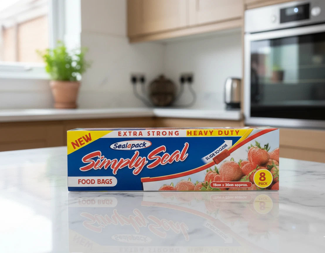 New-Sealapack simply Seal Extra Strong Food Bags 18 X 20cm 8 Pack-UK