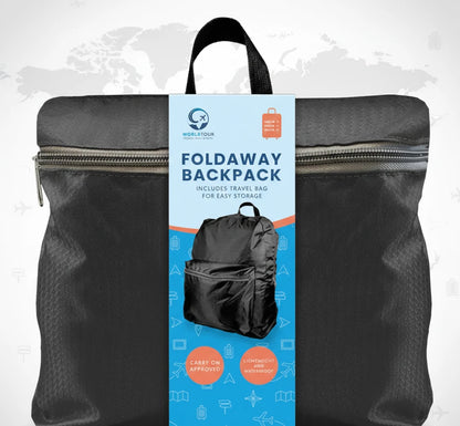 World Tour-Travel Essentials Foldaway Travel Backpack-UK