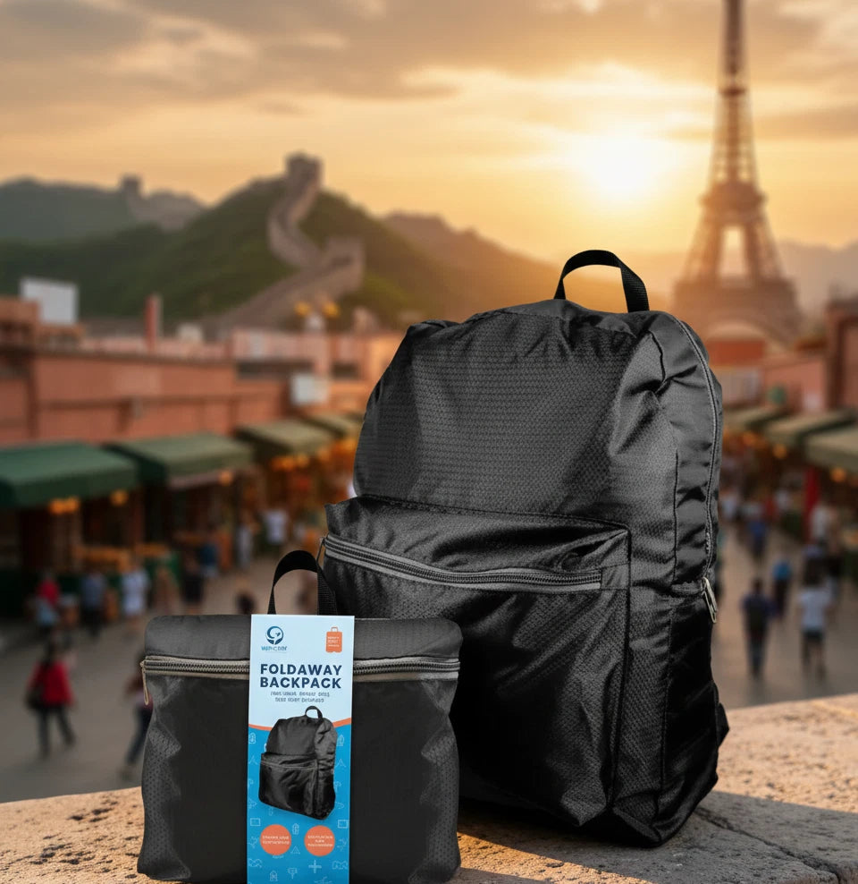 World Tour-Travel Essentials Foldaway Travel Backpack-UK