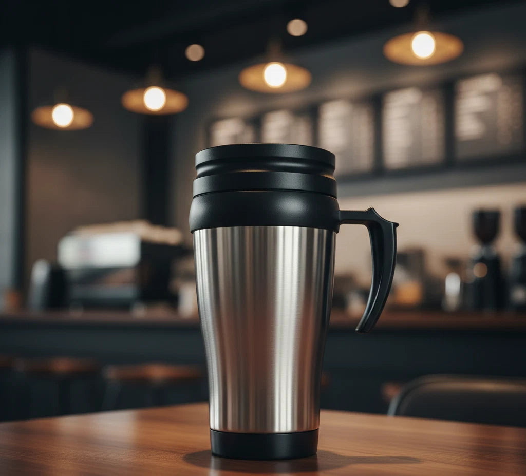 New-Prima Stainless Steel Travel Mug 14oz-UK