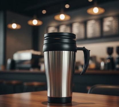 New-Prima Stainless Steel Travel Mug 14oz-UK