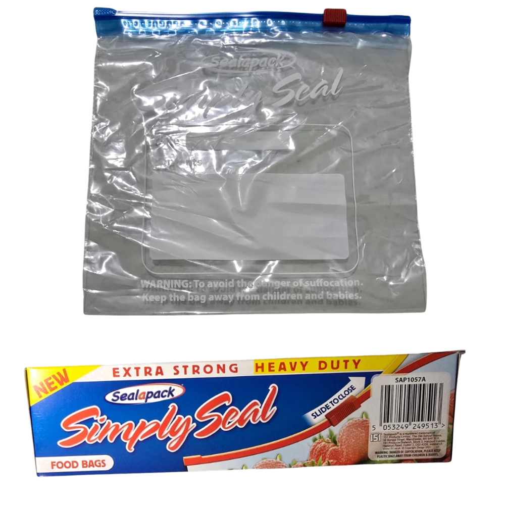 New-Sealapack simply Seal Extra Strong Food Bags 18 X 20cm 8 Pack-UK