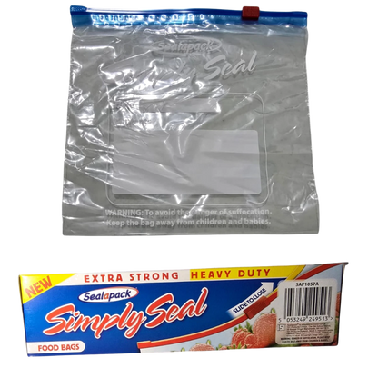 New-Sealapack simply Seal Extra Strong Food Bags 18 X 20cm 8 Pack-UK