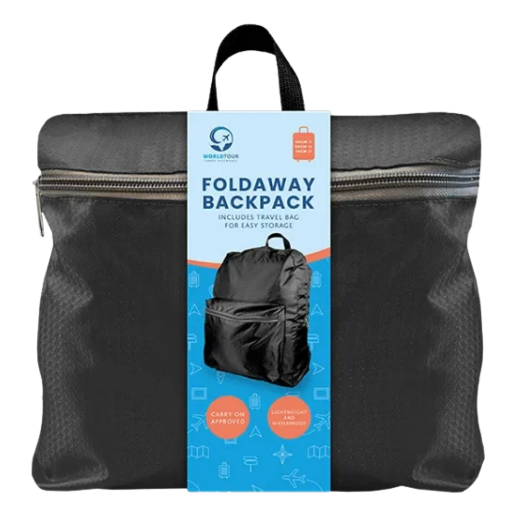 World Tour-Travel Essentials Foldaway Travel Backpack-UK