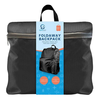World Tour-Travel Essentials Foldaway Travel Backpack-UK
