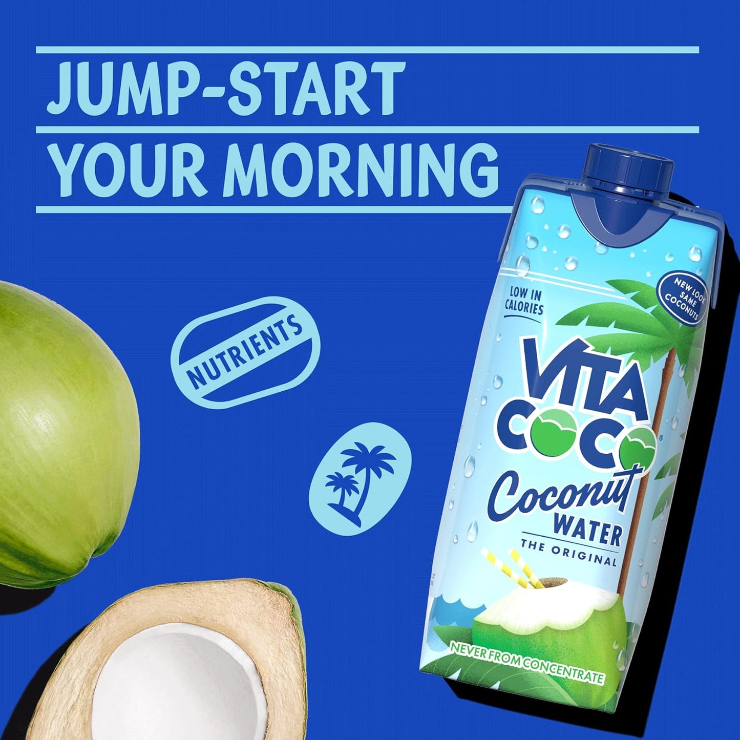 Vita Coco | Pure Coconut Water (330ml x 12) | Naturally Hydrating | Packed with Electrolytes | Gluten Free | Full of Vitamin C & Potassium