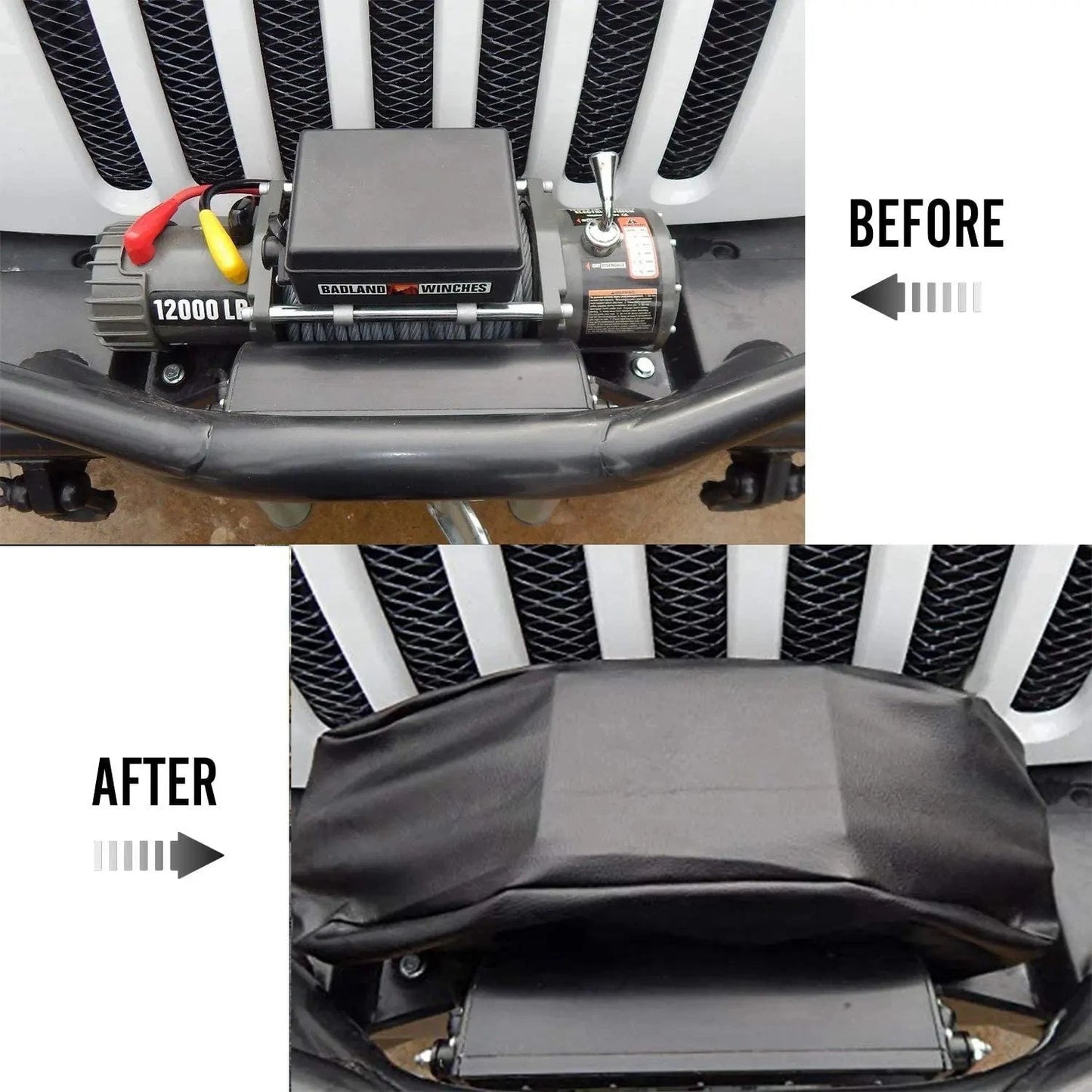 Winch Cover Heavy Duty Waterproof Winch Protection Cover Dust-Proof Universal