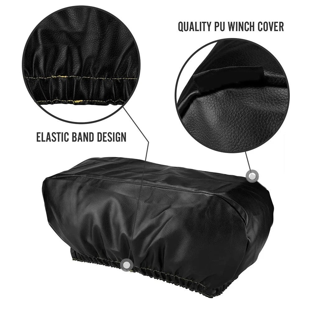 Winch Cover Heavy Duty Waterproof Winch Protection Cover Dust-Proof Universal